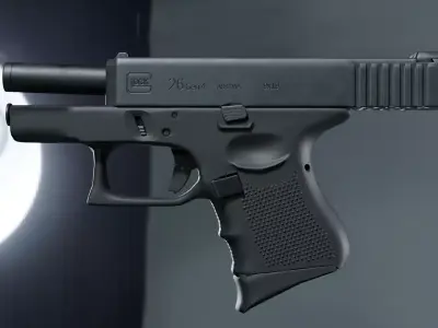 Glock 26 Low-poly Game-ready Low-poly 3D model