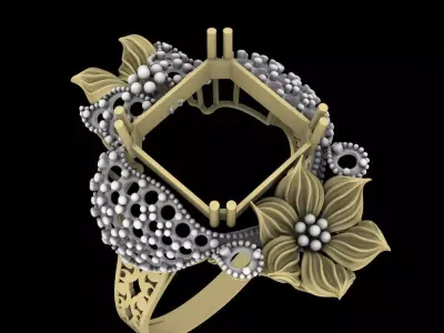 10 US FANCY COCKTAIL RINGS LOT 3D print model