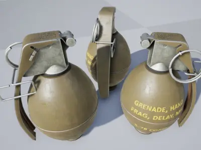 M61 Grenade Lowpoly Low-poly 3D model