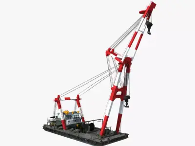 Floating Crane 3D model