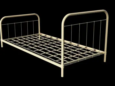 Vintage Iron Twin Sized Bed Free 3D model