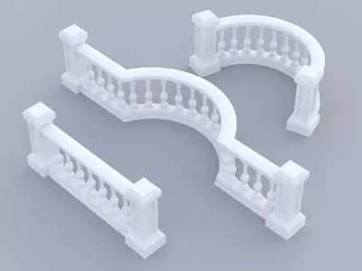 classic balustrad 3D model
