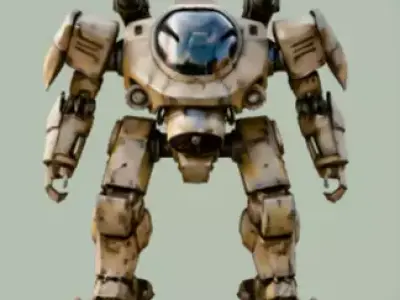 Bipedal Assault Mech Low-poly 3D model
