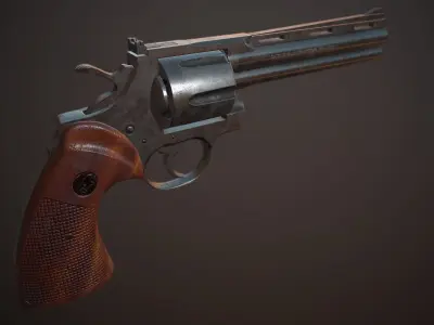Colt Python Low-poly 3D model purchase