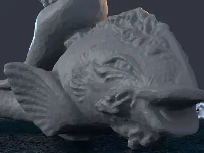 Fountain Mermaid 3D model