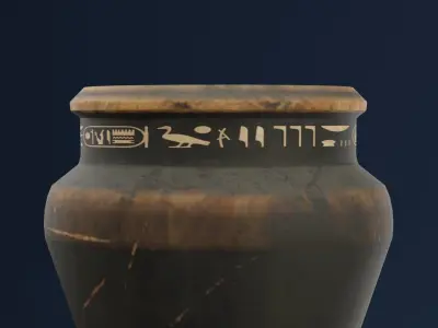 Ancient Egyptian Pot Low-poly 3D model