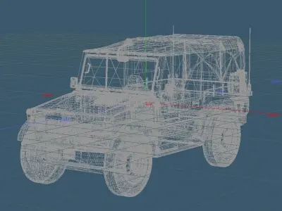 JGSDF Type-73 pickup truck early model single side update 3D model