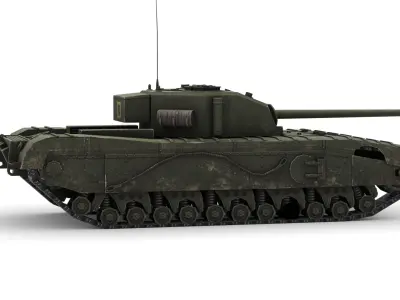Black Prince - British Experimental Heavy Tank 3D Model Low-poly 3D model