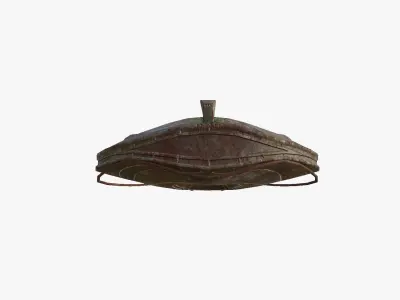 Alien Spaceship UFO D11 Abandoned - Sci Fi Spacecraft Design Low-poly 3D model