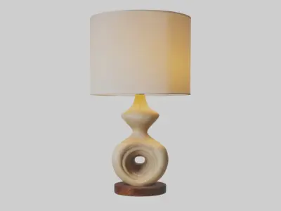 Sculptural Table Lamp 1 Low-poly 3D model