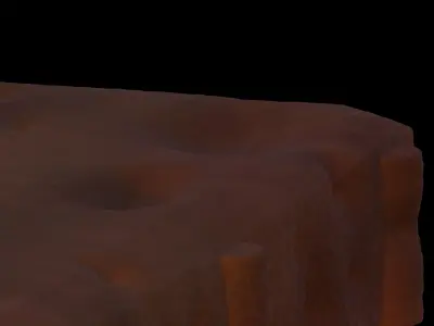 Construction Brick Aged Low-poly 3D model