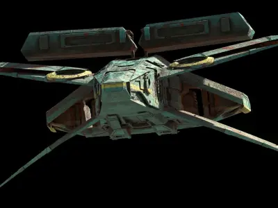 Sci-Fi SpaceShip Space Craft PBR 3D model