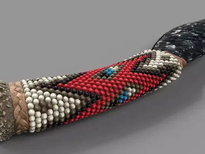 Obsidian Knife Low-poly 3D model