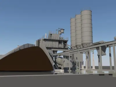 Cement plant layout  3D model