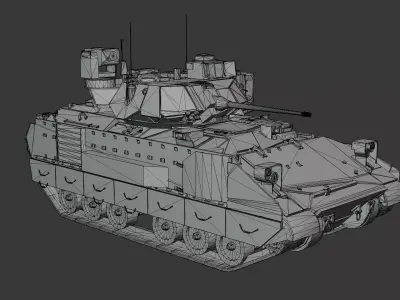 Desert M3A3 Bradley 3D model