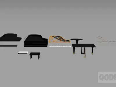 Piano 3D grand 3D model