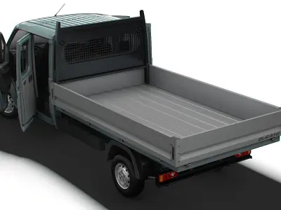 Peugeot Boxer Crew Cab Truck HQInterior 2023 3D model