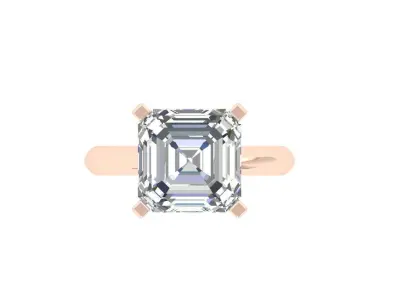 Asscher Ring 3D print model get