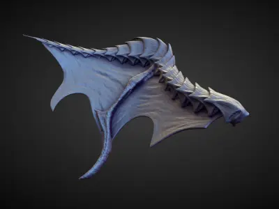 WING28 high poly sculpt 3D model