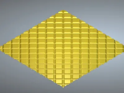 Yellow background diamond pattern 3d model 3D model