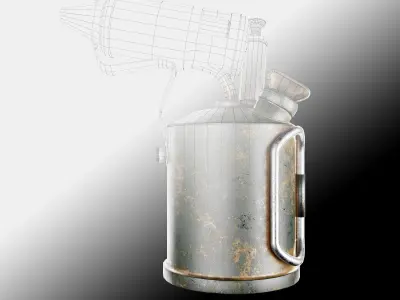 Burner old rusty gun Free low-poly 3D model