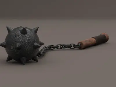 Medieval Weapon Morning Star Low-poly 3D model