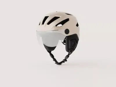 Pedelec Bicycle Helmet - Champagne Low-poly 3D model