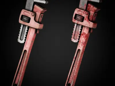 10 Survival Horror Models - Melee Pack - Lowpoly Low-poly 3D model
