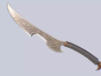 Fantasy dagger Low-poly 3D model