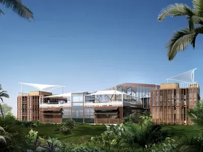 3Dmax fashion city commercial square building 101 3D model