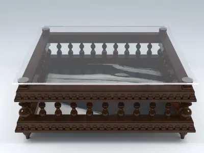 ANTIQUE TRUNK TABLE 3D model