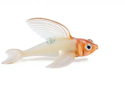Sea Angel Model with Translucent Wing Design Low-poly 3D model