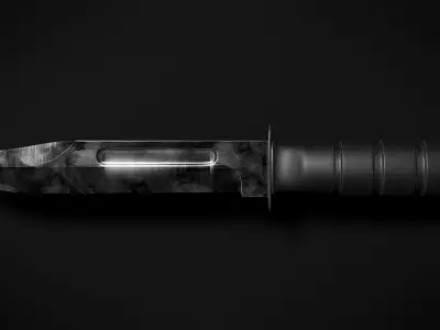 Combat Knife Free 3D model get