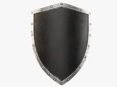 Wooden shield  Low-poly 3D model