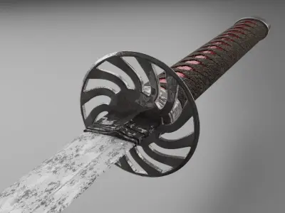 Katana sword Free 3D model buy
