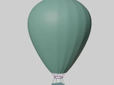 Hot Air Balloon Free low-poly 3D model