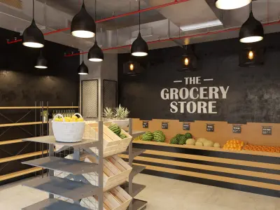 Grocery Store 3D model buy