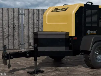 Towable Power Generator Low-poly 3D model