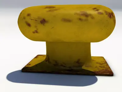 Bollard piece of metal 3D model
