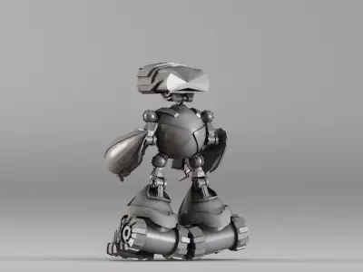 S00013 Stylized Compact Sci-Fi Robot 3D model
