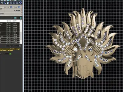 Sri Lankan Traditional Mask Pendant 3D print model