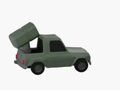 Military Truck 3D Illustration 3D model