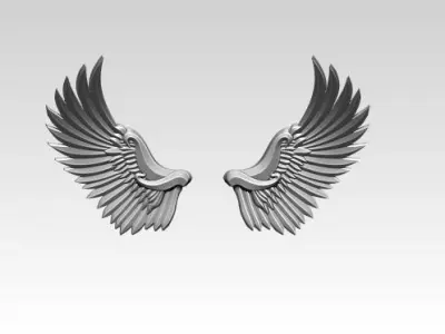 Bird Angel Wing Modern Art Jewel 3D print model