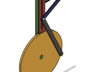 Wheel Linkage Mechanism 3D model