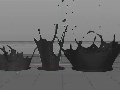 Crown Splash Animated 3D model purchase