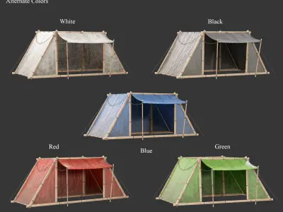 Medieval Collection Knightly Tents 3D Model Pack