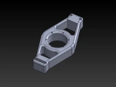Upright stainless steel bracket Free 3D model