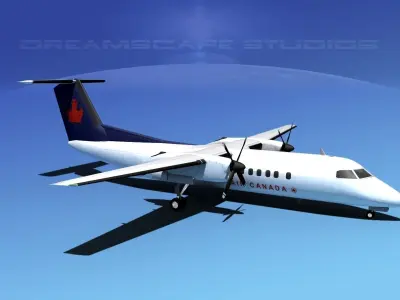 DeHavilland DHC-8-Q300 Air Canada 3D model