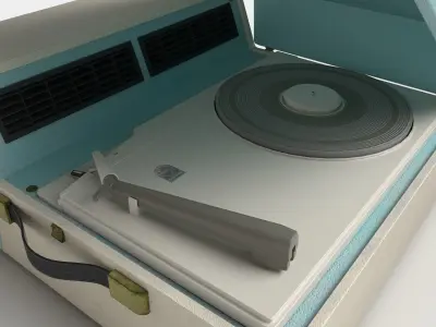 Vintage Philips Turntable Late 1960s 3D model