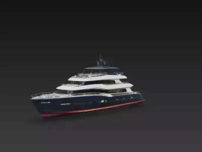 Luxury Expedition Super Yacht 3D print model